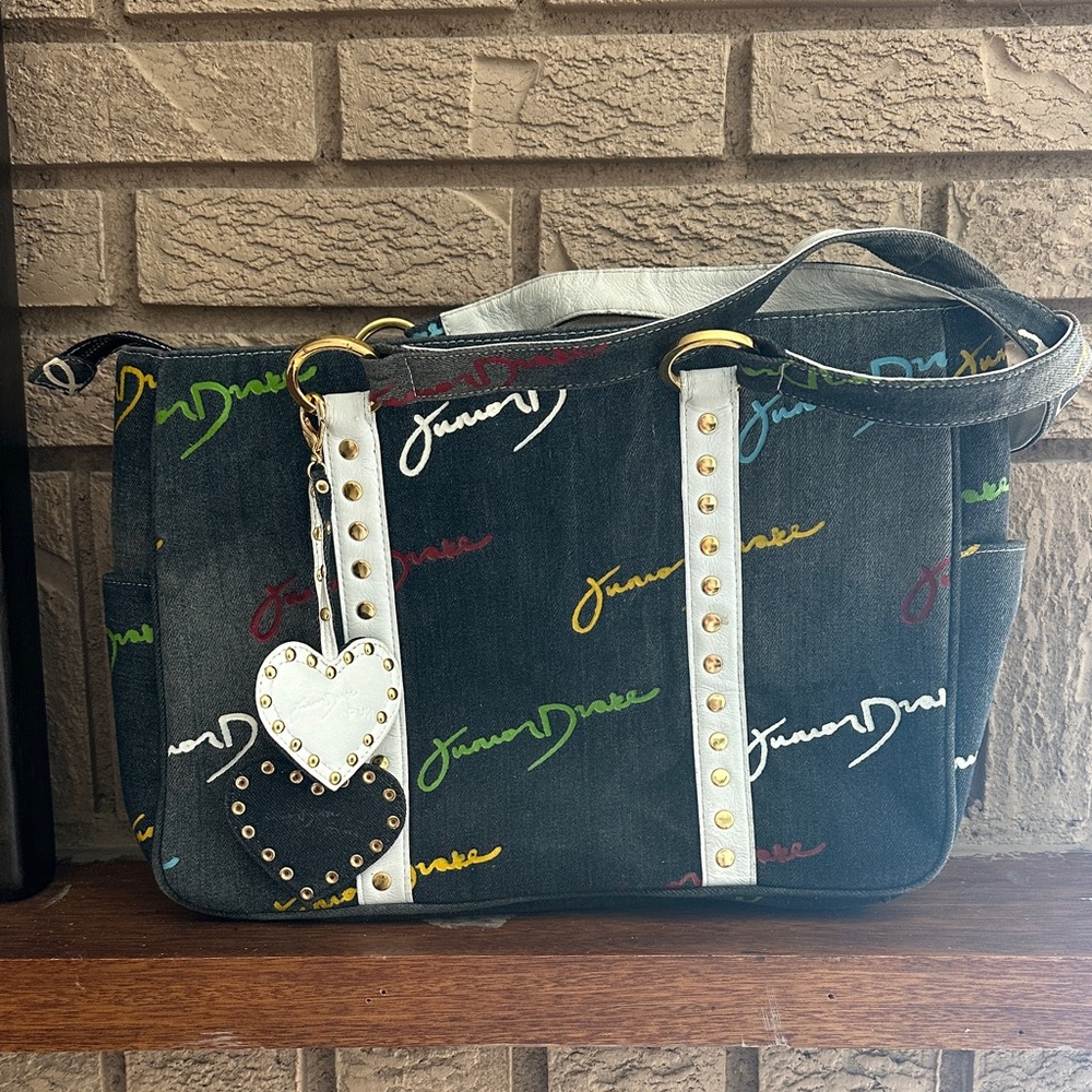 JUNIOR  DRAKE Multicolor Denim Shoulder Bag